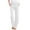 White, variant on Munlar With Pockets Womens Straight Pants Slim Fit White Mid Waist Casual Drawstring Pants for Women