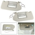 thumbnail image 1 of Left+Right Sun Visor Gray For 13-18 Pathfinder 14-17 Infiniti QX60 w/ Lamp, 1 of 10