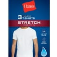 Hanes Men's Stretch White Crew TShirt Undershirts, 3 Pack