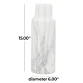 thumbnail image 4 of DecMode 15" Faux Marble White Ceramic Vase, 4 of 11