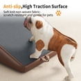 thumbnail image 6 of 2 in 1 Foldable Dog Stairs for Small Dogs and Cats, Wooden Pet Ramp for Couch and Bed, Split Ottoman Design with Non Slip Surface, Joint Support Pet Steps for Sofa, Bedside, Brown, 6 of 12