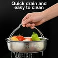 thumbnail image 3 of Steamers Basket for Cooking Stainsless Steel Steaming Rack Stand with Handle Vegetable Steamers Rack Dishwasher Safe, 3 of 14