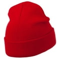 thumbnail image 4 of U.S. Map Embroidered Long Knit Beanie - Red OSFM, 4 of 5