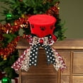 thumbnail image 4 of Christmas Decorations Christmas Tree Topper Foldable Bow Tree Red Hat Christmas Tree Topper Star Decoration Up to 35% off, 4 of 6
