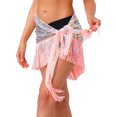 thumbnail image 5 of HULIJA Women's Belly Dance Hip Scarf Glittery Sequin Fringe Triangle Short Skirt Latin Jazz Dance Skirts Pink One Size, 5 of 6