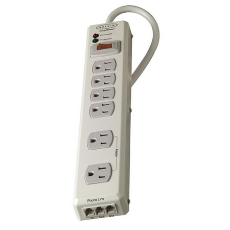 Belkin Office Series Surge Suppressor - Belkin F9H620-06-MTL 6 Outlet Surge Suppressor