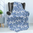 thumbnail image 4 of Floral Soft Flannel Fleece Blanket, Corsage Daisy Jasmine Petals Fragrance Botanical Beauty Pastel Nature Design, Cozy Plush for Indoor and Outdoor Use, 50" x 70", Violet Blue Yellow, by Ambesonne, 4 of 5