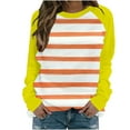 thumbnail image 3 of Gytharion Women's Long Sleeve Sweatshirts Fashion Color Block Raglan-Sleeve Pullover Top Loose Comfy Crew Neck Sweatshirts for Women, 3 of 4