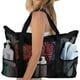 thumbnail image 3 of Picnic Bag Portable Travel Net Cloth Beach Bag Breathable Mesh Material Ideal for General Shopping Farmers Markets 1Pack, 3 of 5