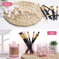 thumbnail image 6 of 2 Pack/ 3 Pack/ 6 Pack Cotton Swab Ball Pad Holder, 10 Oz Qtip Apothecary Jar Pink Makeup Organizer, Cotton Ball Swab Pad Storage Dispenser, 6 of 7