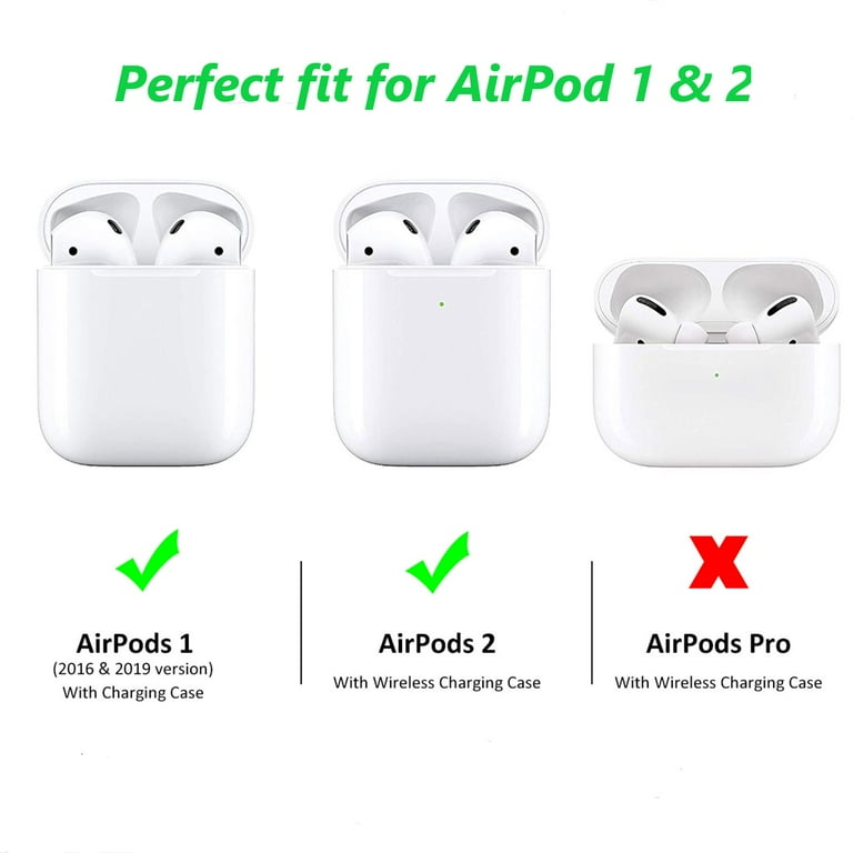 TANGABA AirPods Case Cover for AirPod 2&1, Full-Body Protective Hard Shell  Leather Airpods Protective Cover Case with Keychain for AirPods Wireless