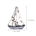 thumbnail image 2 of PAMINGONO Bateau en Bois Bateau à Voile Modèle de Navire Résine Lot de 1, 2 of 6