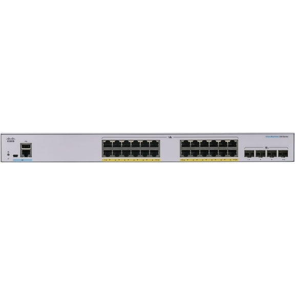 Cisco Business 250 Series CBS250-24FP-4X - Switch - L3 - smart - 24 x 10/100/1000 (PoE )   4 x 10 Gigabit SFP  - rack-mountable - PoE  (370 W)