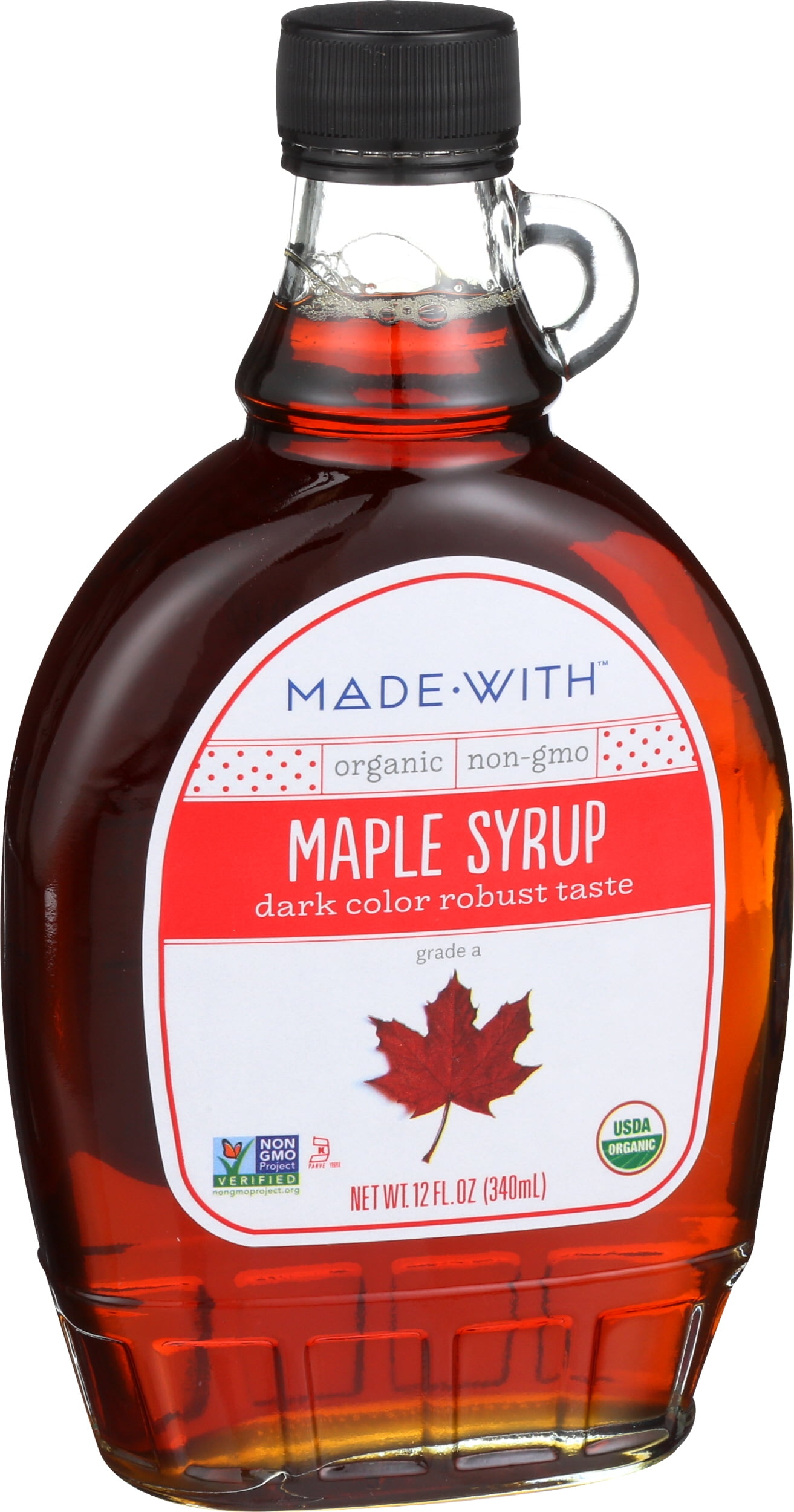 Pack of 12, Made With Organic Maple Syrup Grade A Dark, 12 fl oz