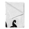 thumbnail image 2 of Zodiac Aries Soft Flannel Fleece Throw Blanket, Abstract Monochrome Goat Swirled Horns and Floral Curly Details, Cozy Plush for Indoor and Outdoor Use, 50" x 70", Black and White, by Ambesonne, 2 of 5