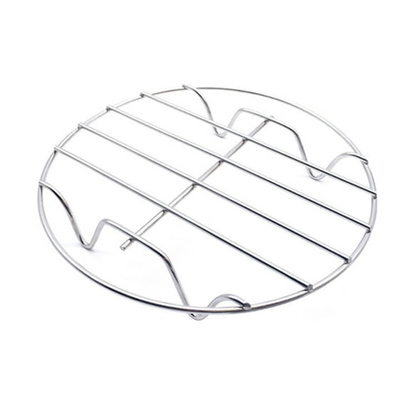 Matsuzay Rejilla de refrigeración redonda, soporte de vapor para horno de acero inoxidable, barra de comedor para el hogar, bollos de cocina, Cocina y Comedor 15cm