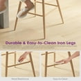 thumbnail image 5 of Coewske 4PCS Rattan Swivel Bar Stool Upholstered Counter Height Bar Chair Set w/ Metal Legs White, 5 of 6
