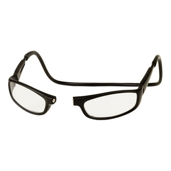 CliC Original Reader Rectangular Reading Glasses, Black, 1 Count (Pack of 1) + 1.25