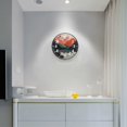 thumbnail image 5 of Yayeee Wall Clock Battery Operated 9.5" Silent Non-Ticking for Living Room, Mountains at Dawn, 5 of 8