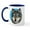 White/Navy Inside, variant on CafePress - Painted Wolf Mug - 11 oz Ceramic Mug - Novelty Coffee Tea Cup