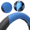 thumbnail image 2 of LotFancy 15 in Steering Wheel Cover,  Microfiber Leather, Black and Blue, 2 of 10