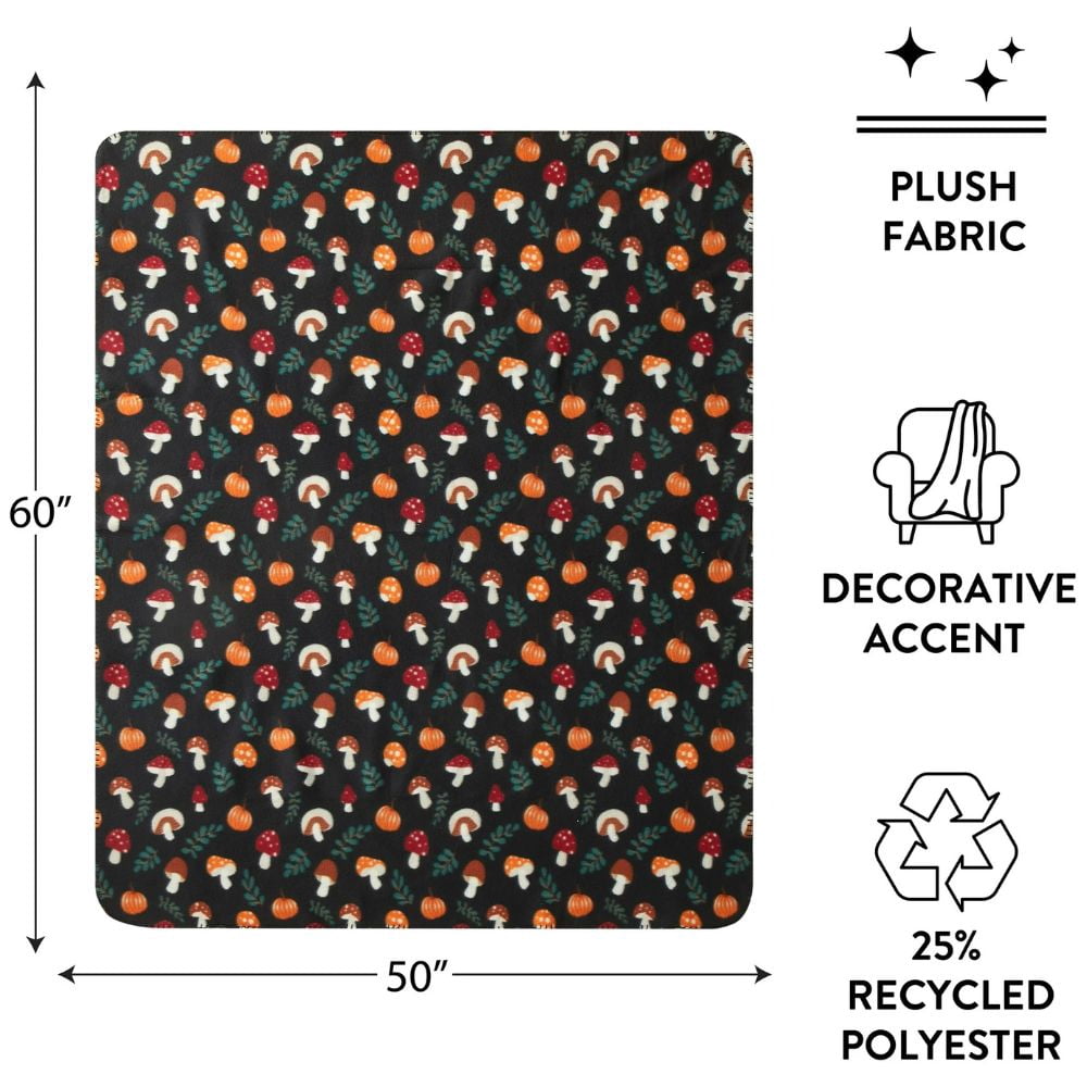 Mainstays Mushroom Fleece Throw