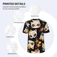 thumbnail image 4 of Balery Cat Skulls and Flowers Baseball Jersey for Men Casual Button Down Shirts Short Sleeve Active Team Sports Uniform-Small, 4 of 9