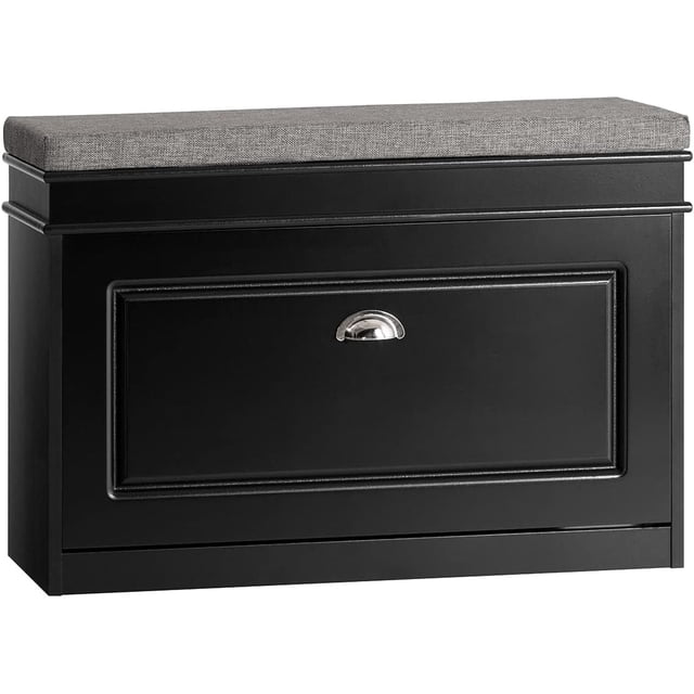 Banco Zapatero Banca Zapatera Recibidor Zapatera Baul con Asiento Acolchado Organizador Cajon para Zapatos para Entrada(Blanco FSR82-K-W)