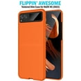 thumbnail image 2 of Case for Motorola RAZR (2023), Nakedcellphone Slim Hard Shell Protector Cover [Anti-Fingerprint, Grid Texture] - Bright Orange, 2 of 10