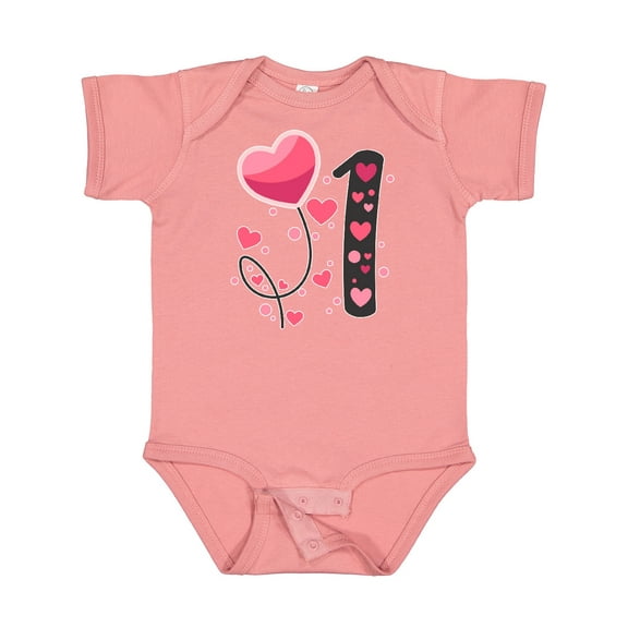 Inktastic Valentine's Day First Birthday Boys or Girls Baby Bodysuit