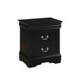 thumbnail image 3 of Hassch Vintage Nightstand with 2 Storage Drawers Mid-Century Accent Bedside Table for Bedroom Living Room, Black, 3 of 5