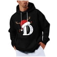 thumbnail image 2 of Yteetum Christmas Hoodies for Men Oversized Christmas Letter Print Drawstring Pullover Hooded Sweatshirts Mens Casual Christmas Graphic Print Loose Long Sleeve Hoodies Xmas Holiday Hooded Sweatshirt, 2 of 5