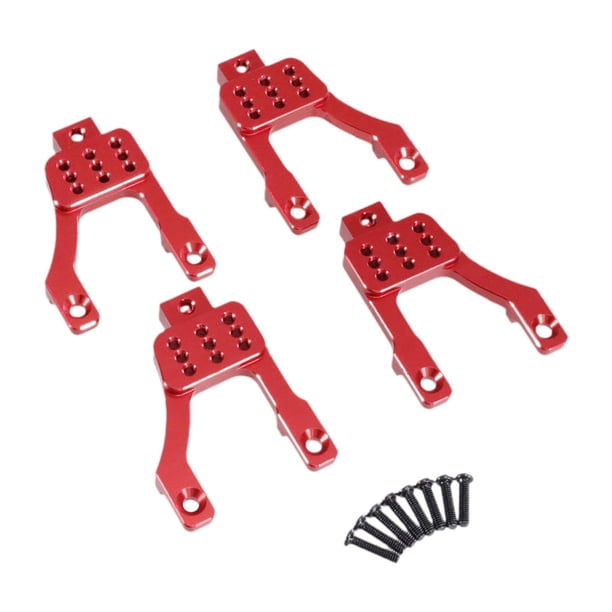 Soportes de amortiguador para coche RC Accesorios de actualización para coche RC Soportes de amortiguador ajustables Rojo