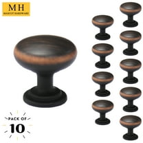 Mascot Hardware Elegant 1 in. Oil Rubbed Bronze Round Metal Cabinet Knobs - Pack of 10