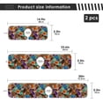 thumbnail image 3 of Coolnut Halloween Candy Colorful Skull Sink Splash Guard for Faucet 2 Packs Faucet Absorbent Mats, Faucet Handle Drip Catcher Quickly Drying Mat for Kitchen Counter Bathroom, 14.9"x5.5", 3 of 7
