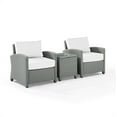 thumbnail image 4 of Crosley Furniture Bradenton 3-piece Wicker Outdoor Armchair Set in White/Gray, 4 of 8