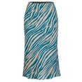 thumbnail image 1 of Made by Olivia Women's Animal and Flower Print Midi A Line Elastic Waist Skirt Skn Teal 1XL, 1 of 3
