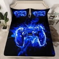 thumbnail image 2 of jejeloiu Gamepad Twin 3-Piece Ultra Soft Blue Ink Console Sheet Set, 2 of 7