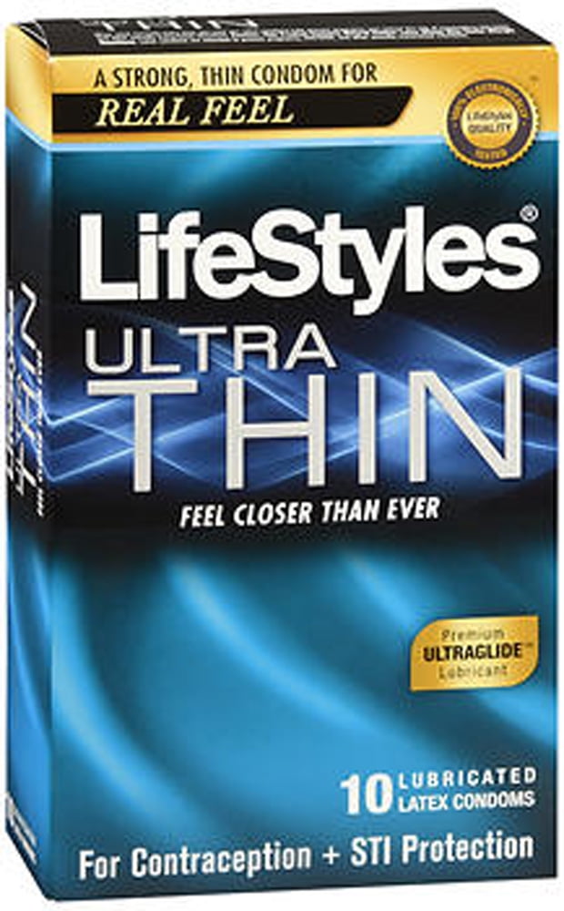 LifeStyles Ultra Thin Premium Lubricated Latex Condoms - 10 CT