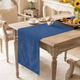 thumbnail image 6 of Navy Blue Table Runner - 60 Inch Long, Kitchen Dining Table Runner Dresser Scarves, Vintage Country Monochrome Farmhouse Farmhouse Decor for Coffee Tables Wedding Party Banquet, 6 of 7