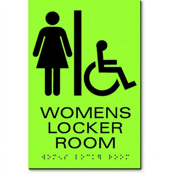 WOMENS LOCKER ROOM Sign-Laserglow / Black (1 Unit)