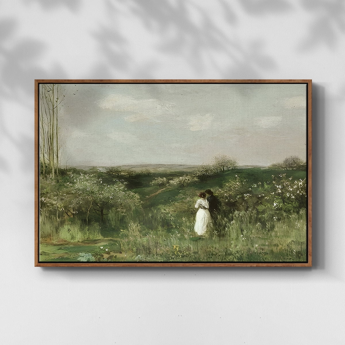 Vintage Landscape-CCXLVI By Wexford Home Framed in Walnut Wood Gallery Wrapped Canvas 17 in. x 25 in.