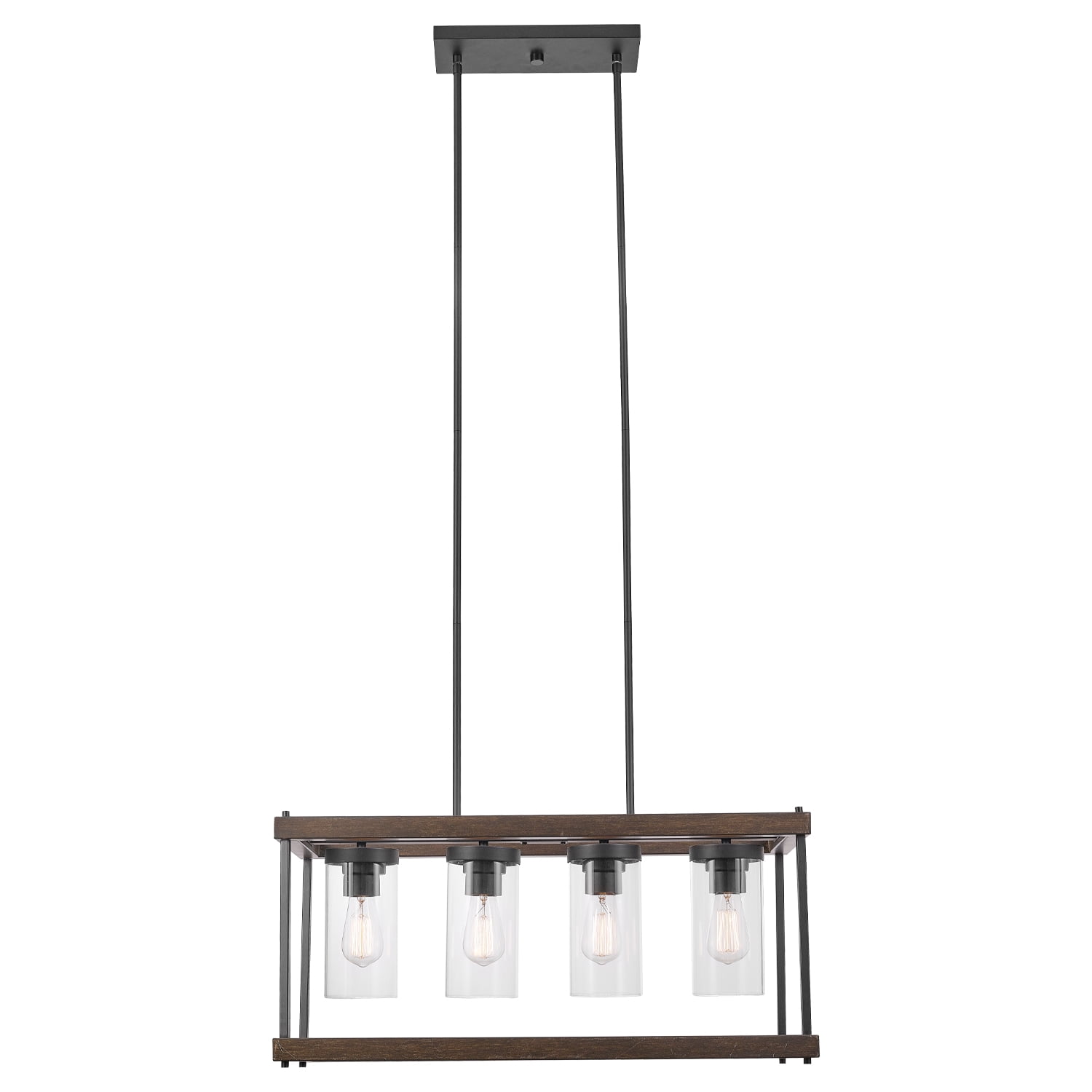 Globe Electric Omaha 4-Light Faux Wood Finish Outdoor ...