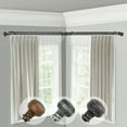 thumbnail image 2 of Domovina Taylor 13/16" Corner Window Double Curtain Rod-Color:Satin Nickel,Size:48"-84", 2 of 2