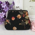 thumbnail image 6 of Opvise Vintage Flower Canvas Women Hasp Clutch Buckle Coin Purse Cash Card Holder Bag, 6 of 8