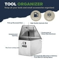 thumbnail image 3 of ARKSEN 33" Diamond Plate Aluminum Trailer Tongue Box Pickup Truck Tool Box Storage Organizer With Lock Key, Silver, 3 of 7