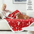 thumbnail image 2 of Aonewoe Christmas 50" x 60" Throw Blanket Christmas Printed Blanket Flannel with Shearling Lining Blankets for Couch Bed Sofa, 2 of 7