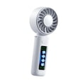 thumbnail image 4 of Ventilador de mano, ventilador personal con pantalla digital, recargable por USB, mini de mano, de refrigeración para pesca, actividades al libre Blanco, 4 of 8