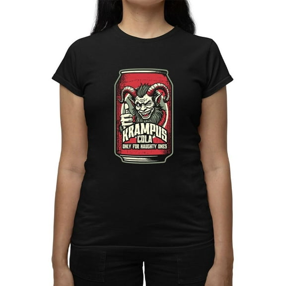 Krampus Can Naughty Dark Christmas Women's T-shirt