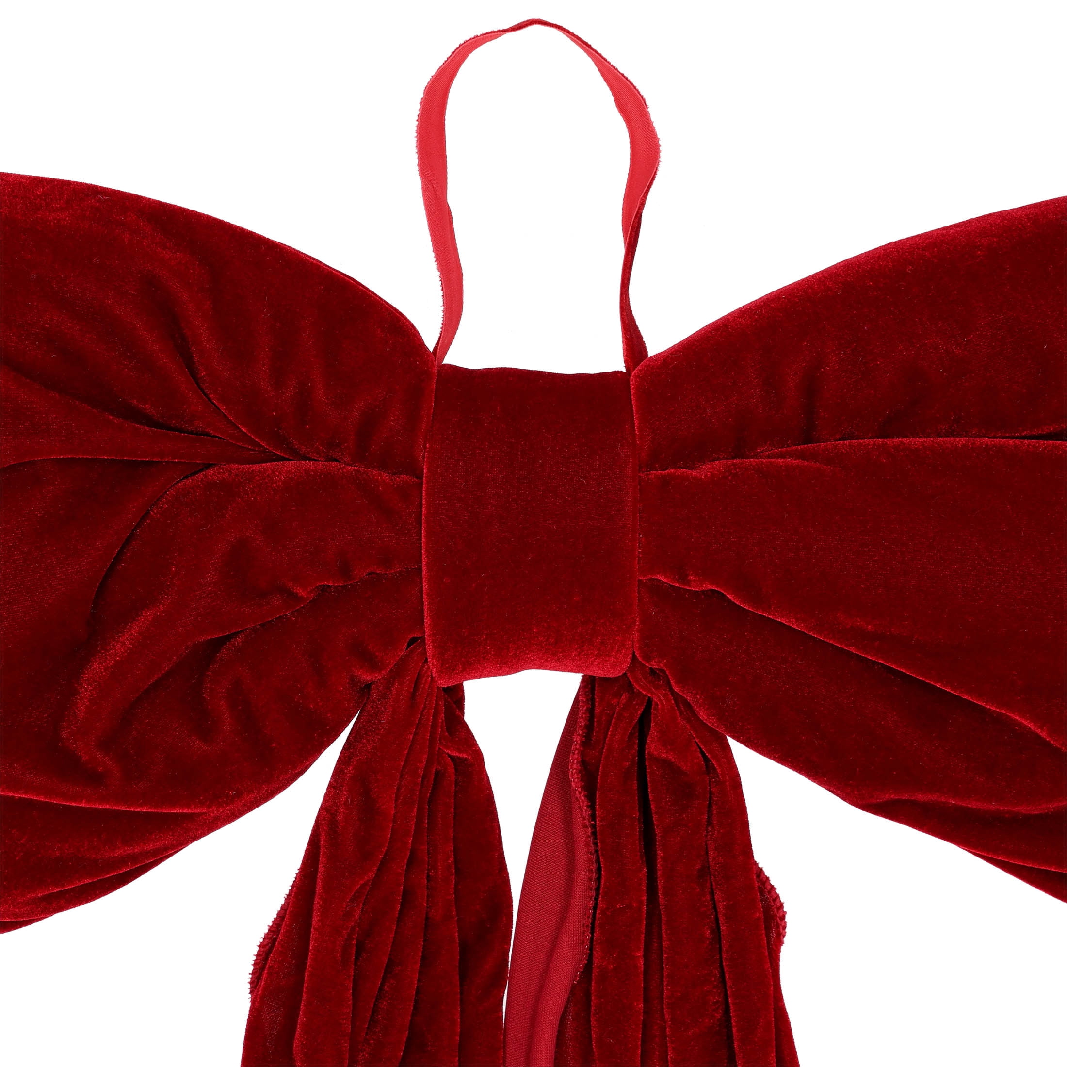 Velvet Bow Christmas Tree Topper, Burgundy, 7', by Holiday Time